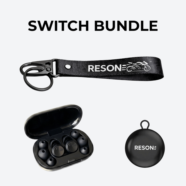 RESON Switch motorcycle earplug bundle 18–30dB