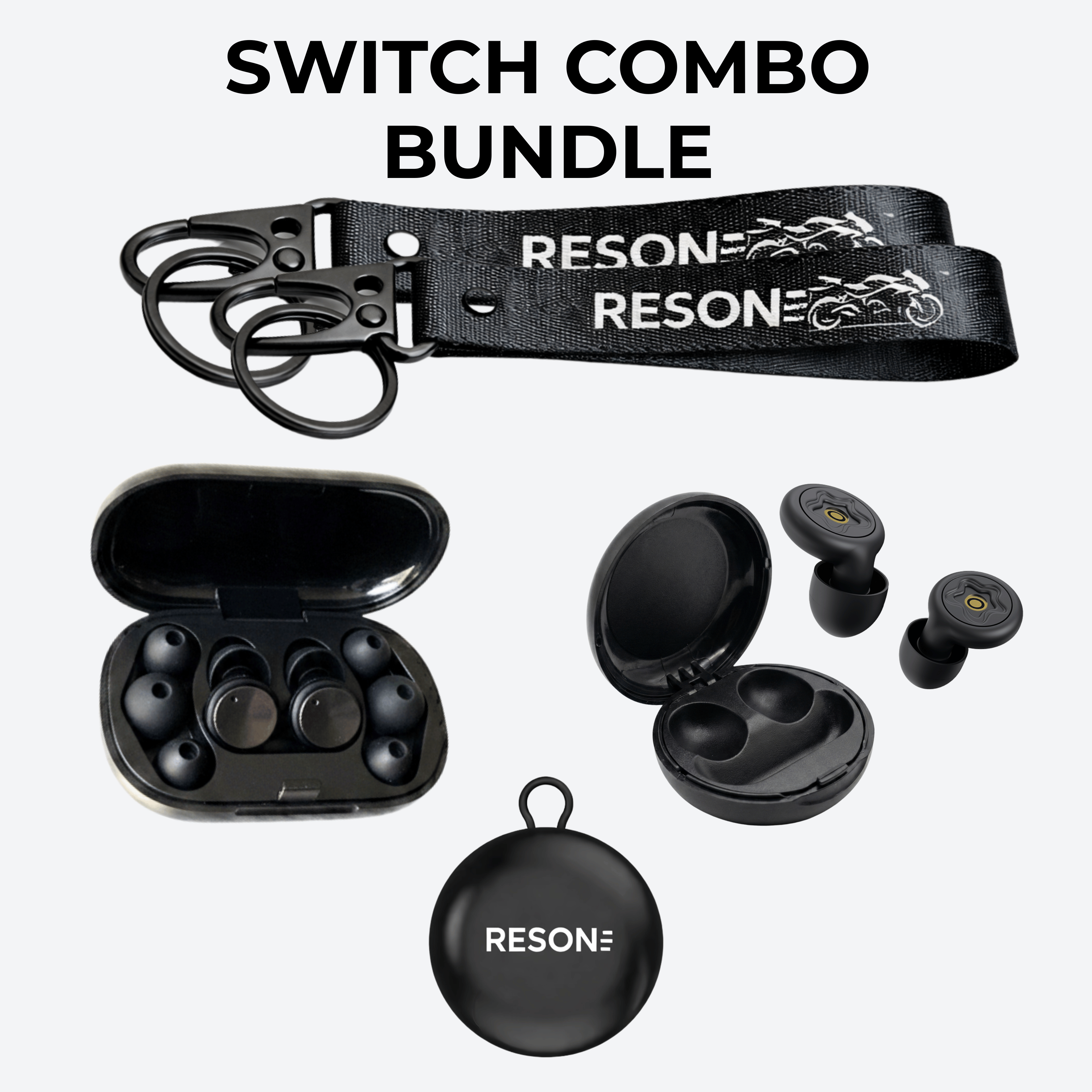 RESON Switch Combo motorcycle earplug bundle
