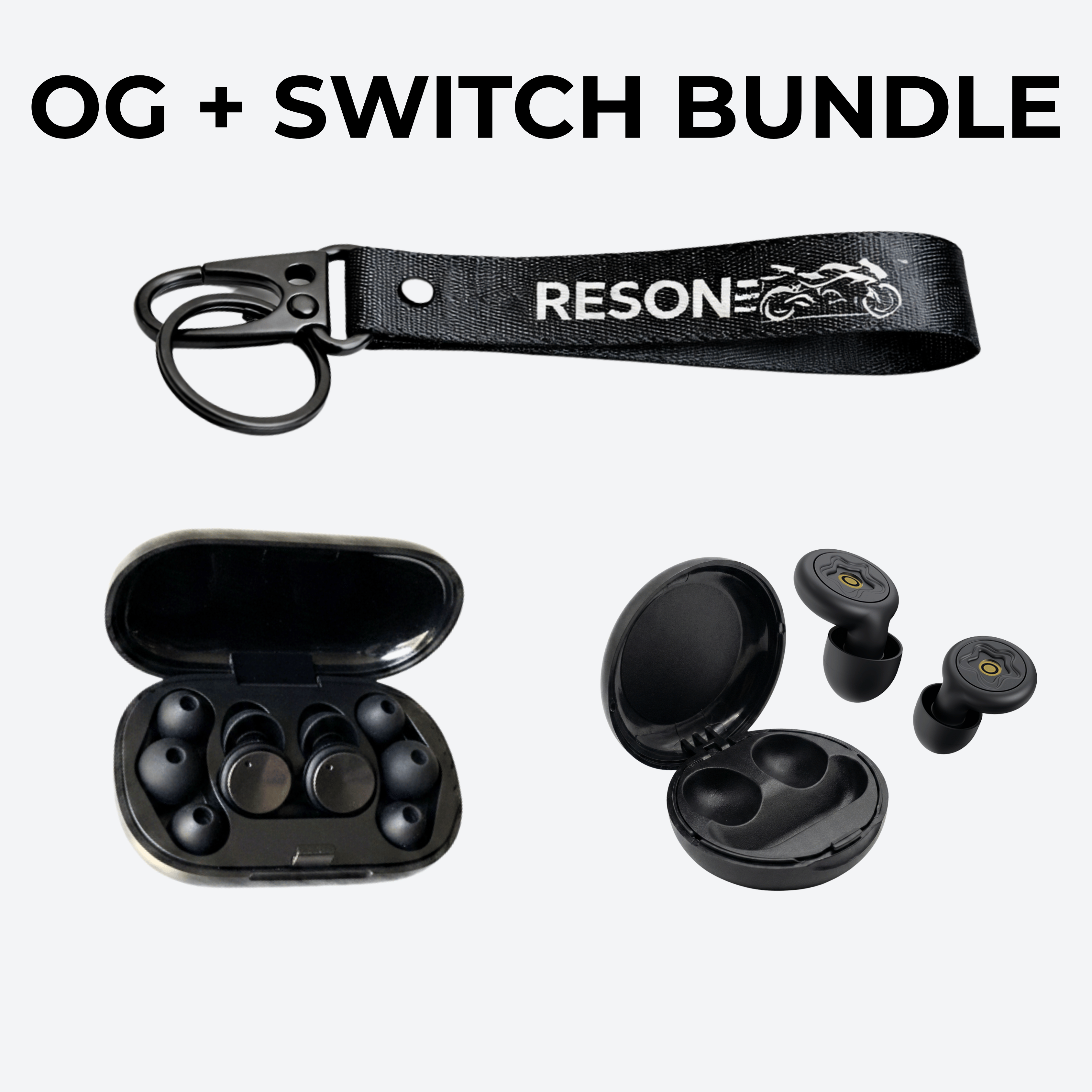 RESON Original and Switch motorcycle earplug bundle